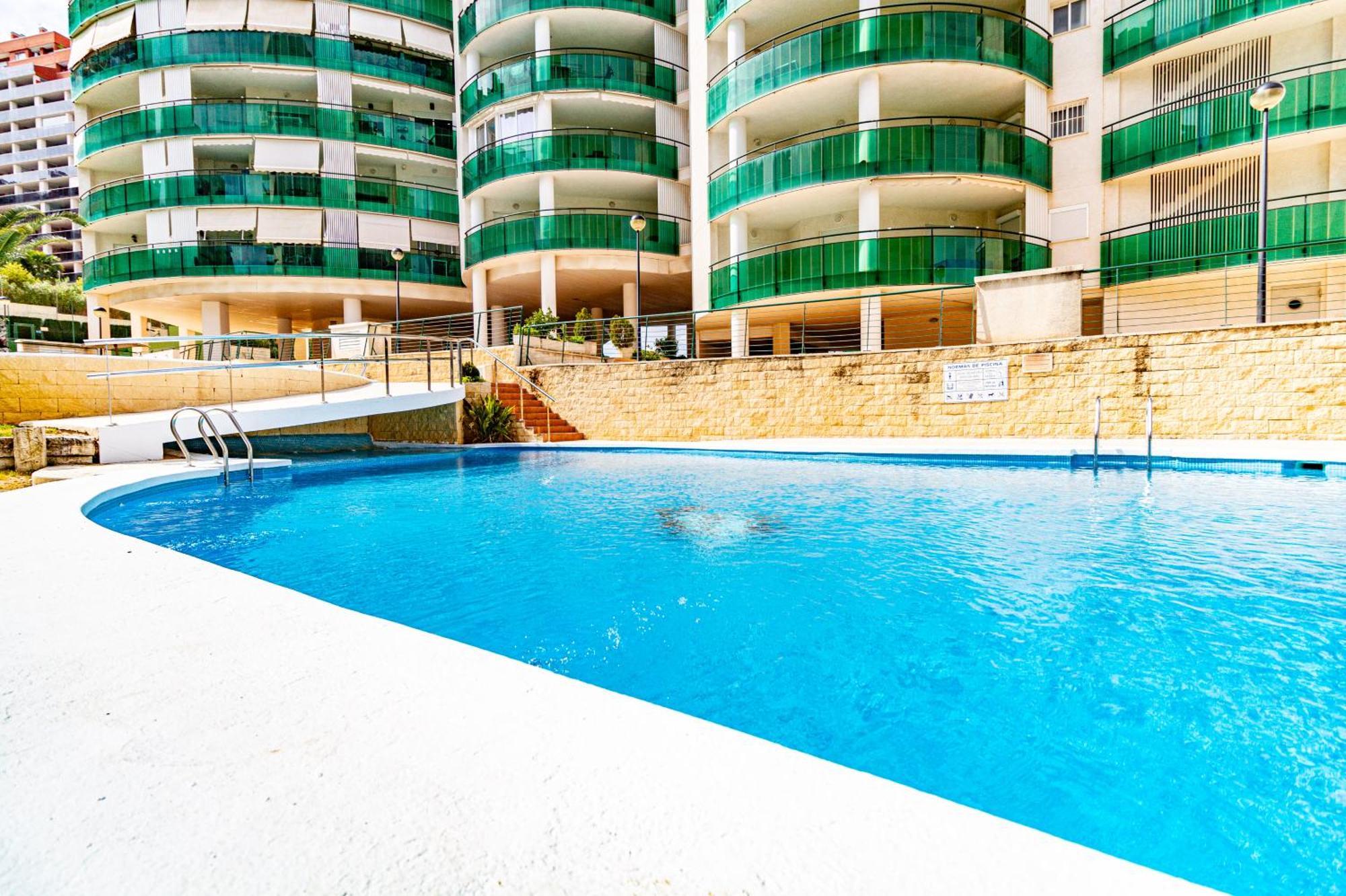 Apartment Vilapark With Pool, Free Parking, Terrace, Beach 貝尼多姆 外观 照片
